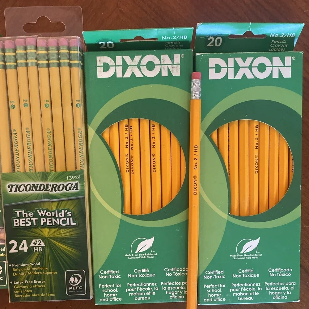 Vtg‎ Dixon Ticonderoga wexford  Pencils 13806  + 13924 No. 2 Soft  misc  USA